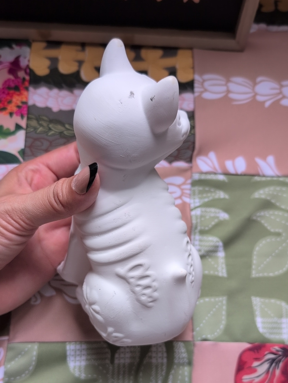 White DIY Ceramic Cat & Dog Figurine Set Halloween 🎃 Decor - Picture 7 of 12